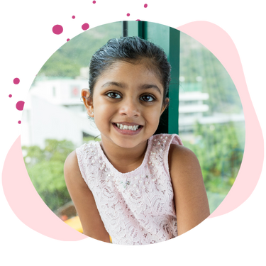 elementary school girl smiling