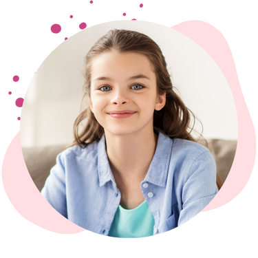 preteen girl smiling
